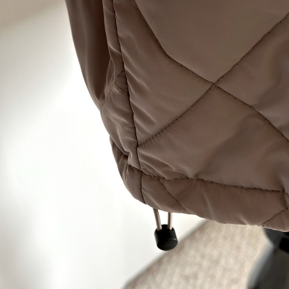 Free Country Diamond Quilted Packable Puffer Taupe Gray Size M NWT - Picture 6 of 13